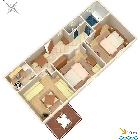 Apartment Apartments By The Sea Vodice - 4198